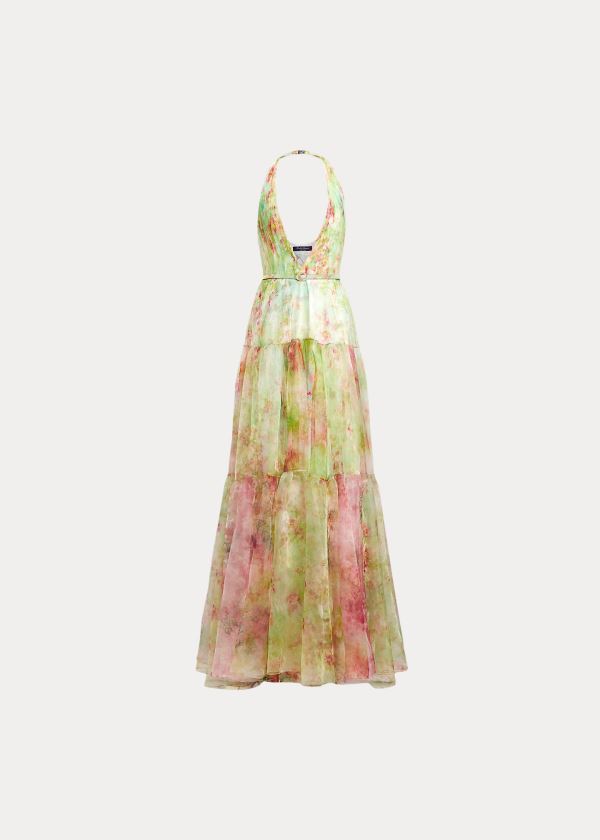 Women's Ralph Lauren Verona Floral Organza Dresses | 341256AYV